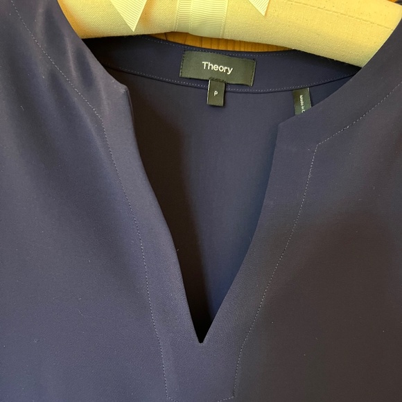 Theory Saturnina NP Shift Dress, Storm Navy, Size P (XS) , NWT - Picture 2 of 11